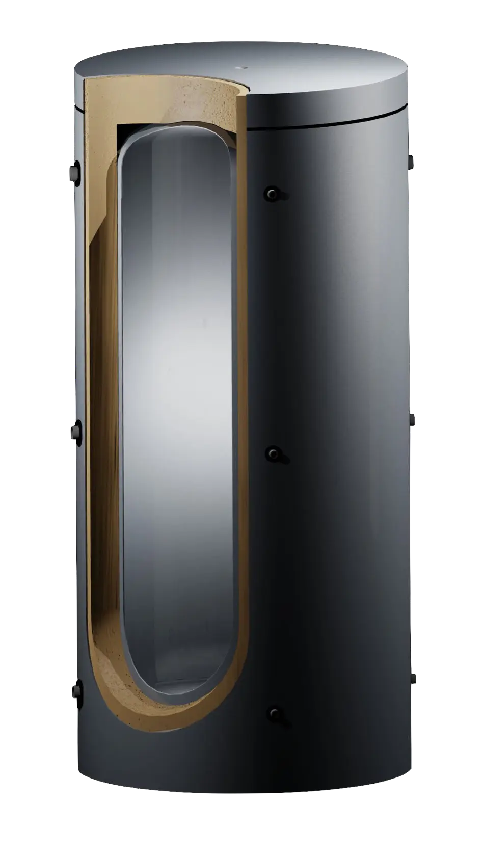 Pufferspeicher HP 800 – 800 L Heizungs-Pufferspeicher mit 100 mm Vliesisolierung Prinz Thermotechnik GmbH